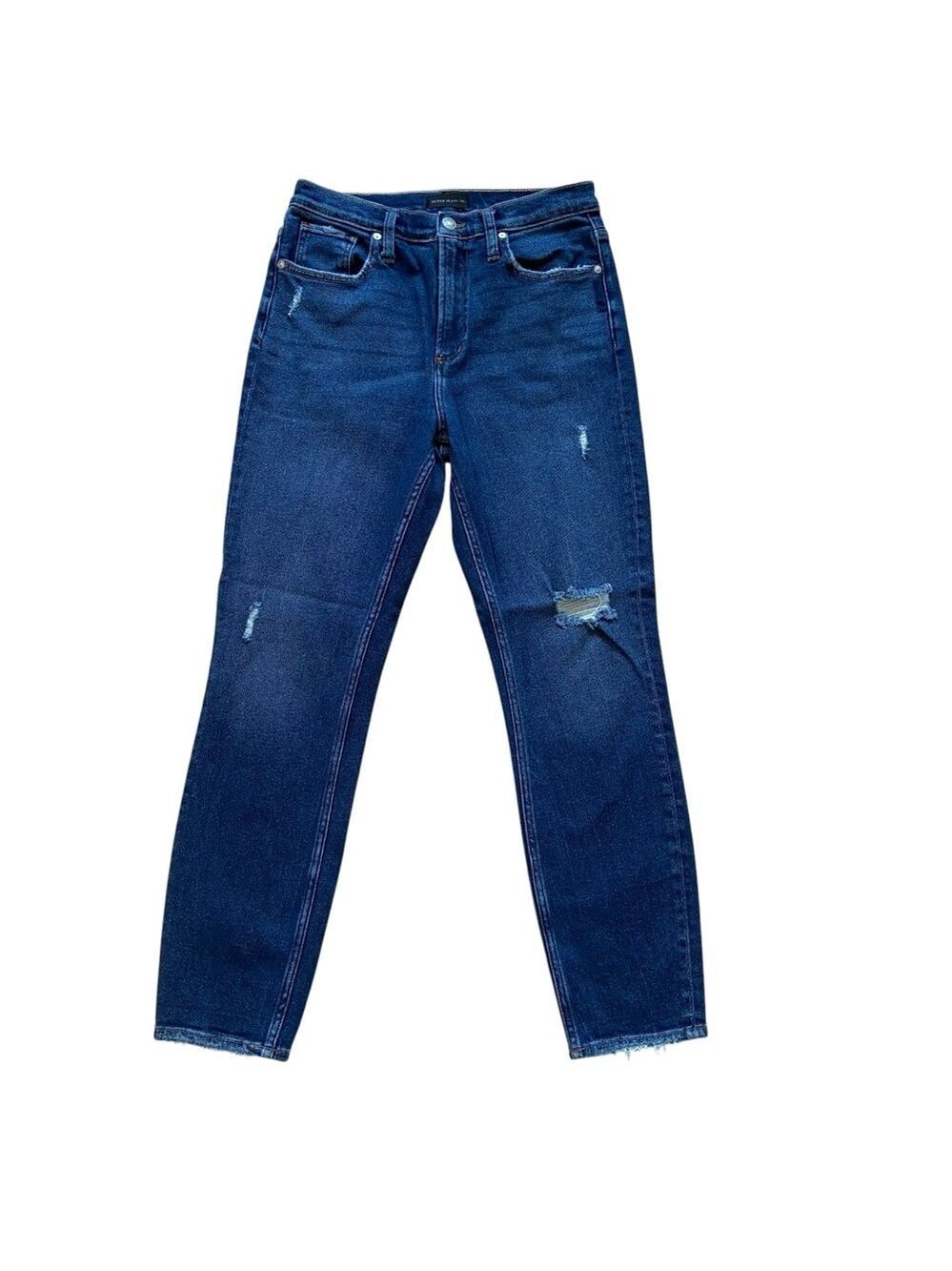 Silver jeans High rise Frisco skinny stretch blue distressed denim ripped size29